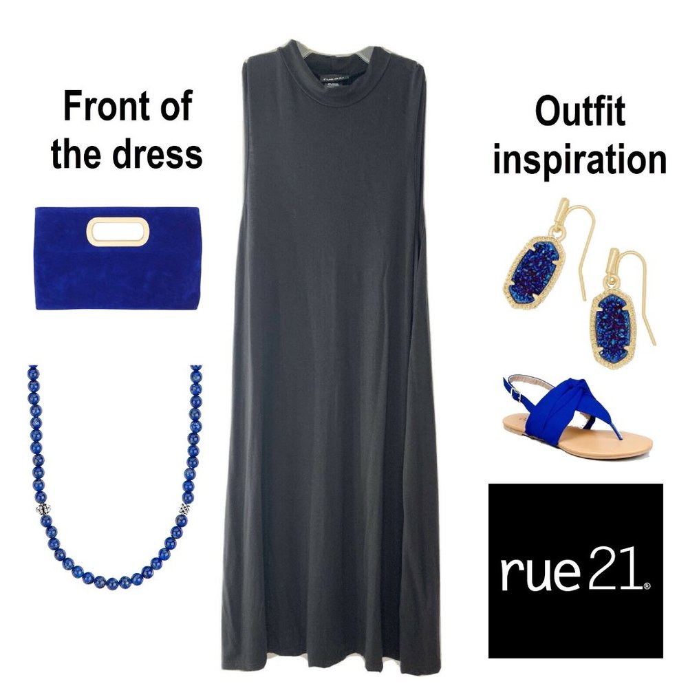 Rue 21 Womens Black Jersey Swing Dress Size S